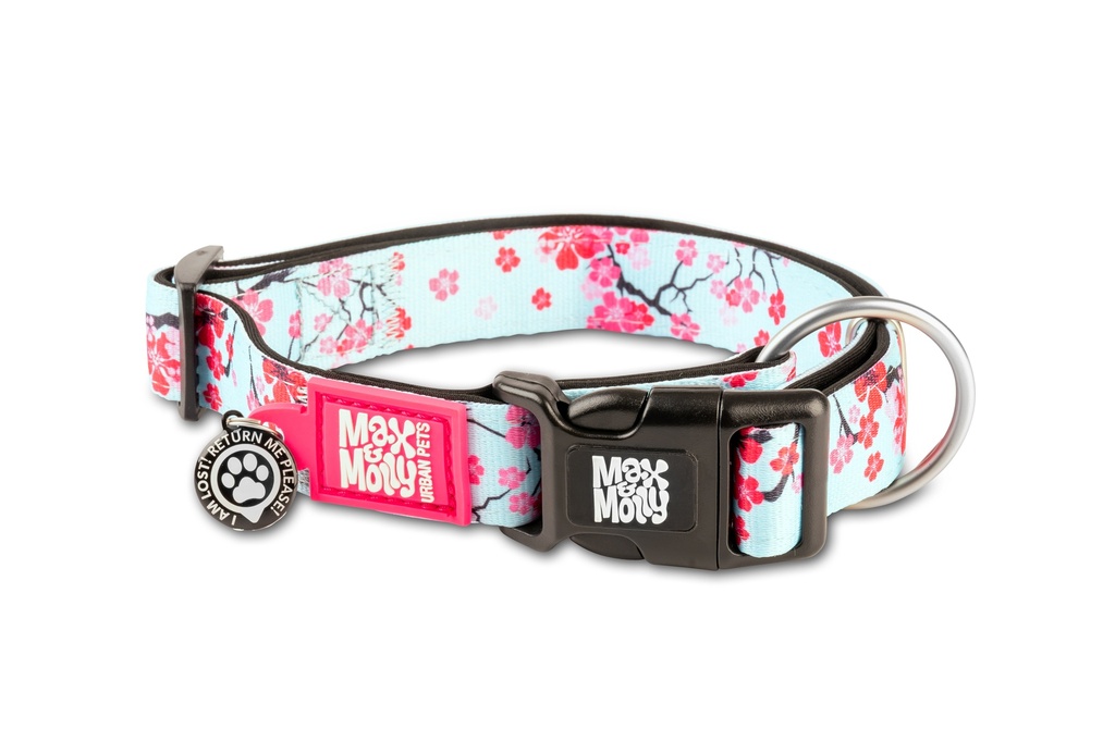 MAX & MOLLY ORIGINAL CHERRY BLOOM COLLAR PERRO MEDIUM