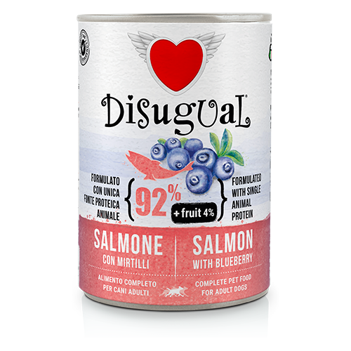 DISUGUAL DOG FRUIT - SALMON Y ARANDANOS LATA POR 400 GR