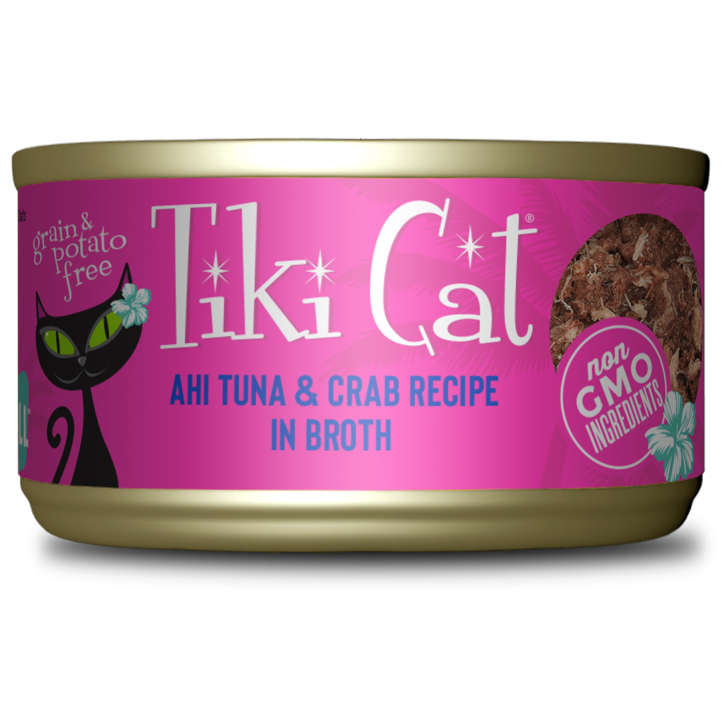 TIKI CAT GRILL - ATUN Y CANGREJO EN CALDO - 80 GR - LATA