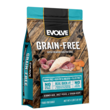 EVOLVE DOG GRAIN FREE DUCK - PATO  11 LB - 4.98 KG 