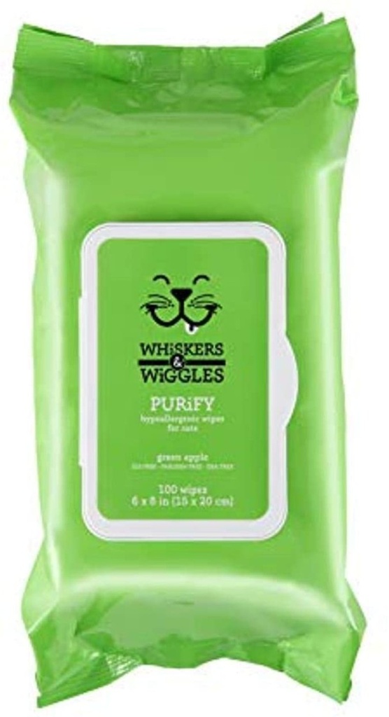 WHISKERS & WIGGLES GATOS PANITOS PURIFY MANZANA HIPALERGENICOS X 100 UND