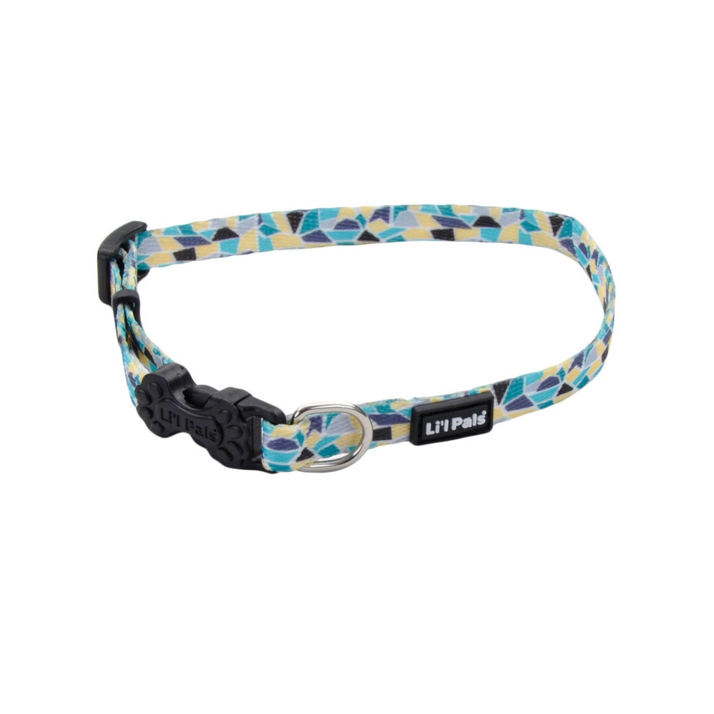 LIL PALS PERRO COLLAR MOZAICO GRIS