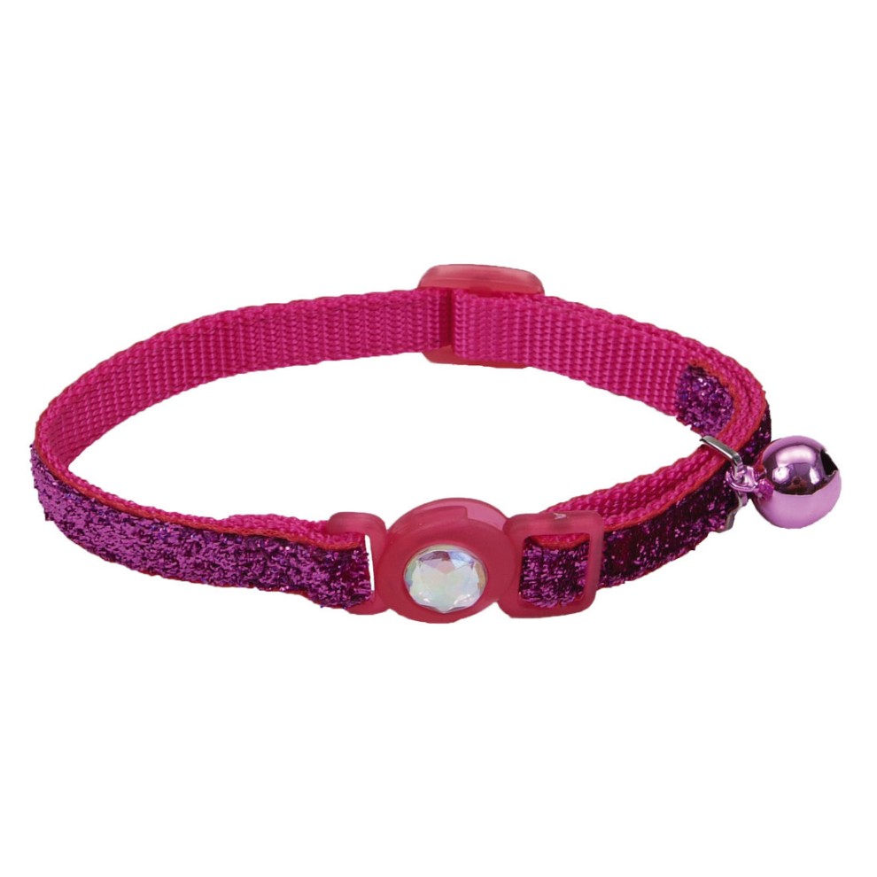 COASTAL COLLAR GATO BRILLANTE FUCSIA