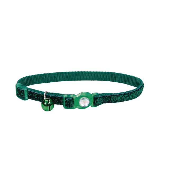 COASTAL COLLAR GATO BRILLANTE VERDE