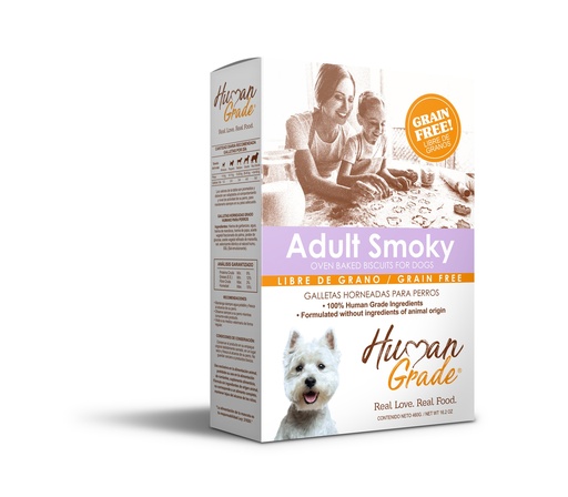 [HG0202 HG] HUMAN GRADE GRAIN FREE BISCUITS - ADULT SMOKY 460 GR