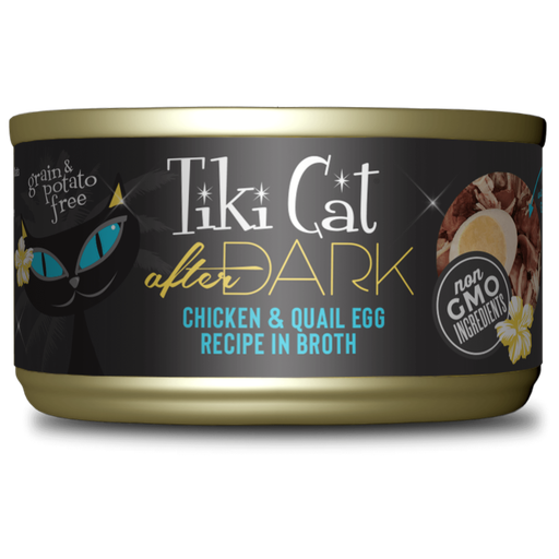 [11250 TIK] TIKI CAT AFTER DARK - POLLO Y HUEVO DE CODORNIZ EN CALDO - 80 GR - LATA