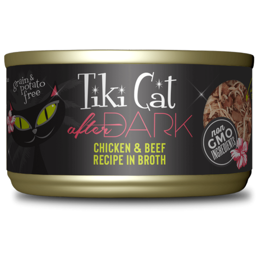 [11253 TIK] TIKI CAT AFTER DARK - POLLO Y CARNE EN CALDO - 80 GR - LATA