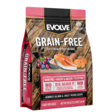 [100890 EVO] EVOLVE DOG GRAIN FREE SALMON  24 LB - 10.88 KG 