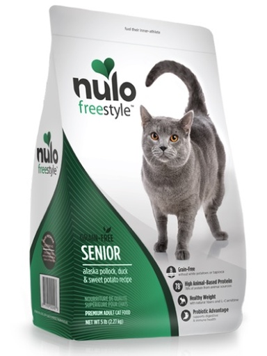 [61SP12 NULO] NULO CAT FS GRAIN FREE SENIOR ALASKA POLLOCK, PATO Y BATATA 12LB - 5.44 KG