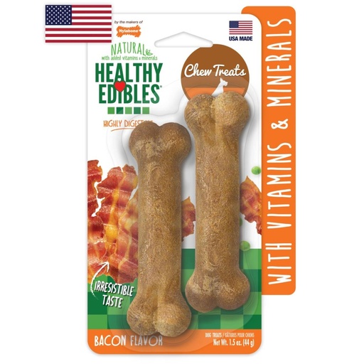 [NEB101TPP] Nylabone HE Dog Snack Longer Lasting Bacon 2unds Petite 44 Gr