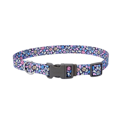 [6421 SPB14] COASTAL PERRO STYLES HUELLAS CAFÉ COLLAR SMALL 3/8"