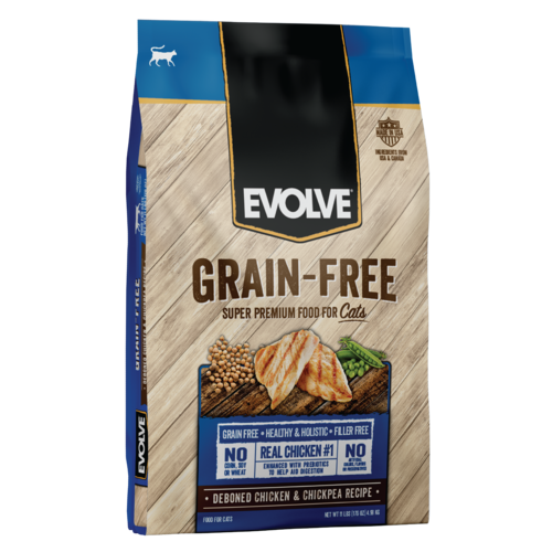 EVOLVE CAT GRAIN FREE  CHICKEN - POLLO 11 LB - 4.98 KG