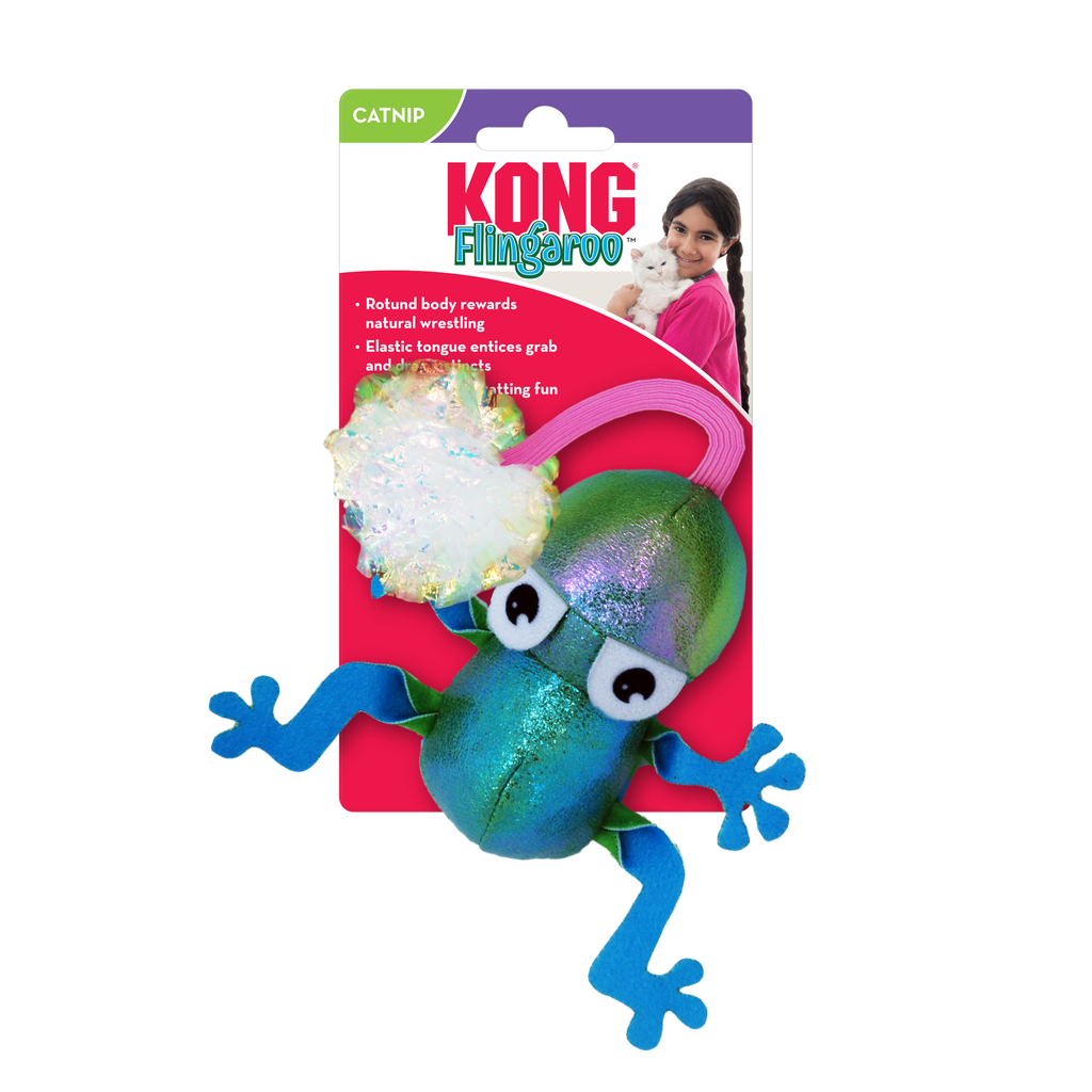 KONG GATO JUGUETE FLINGAROO FROG - SAPO