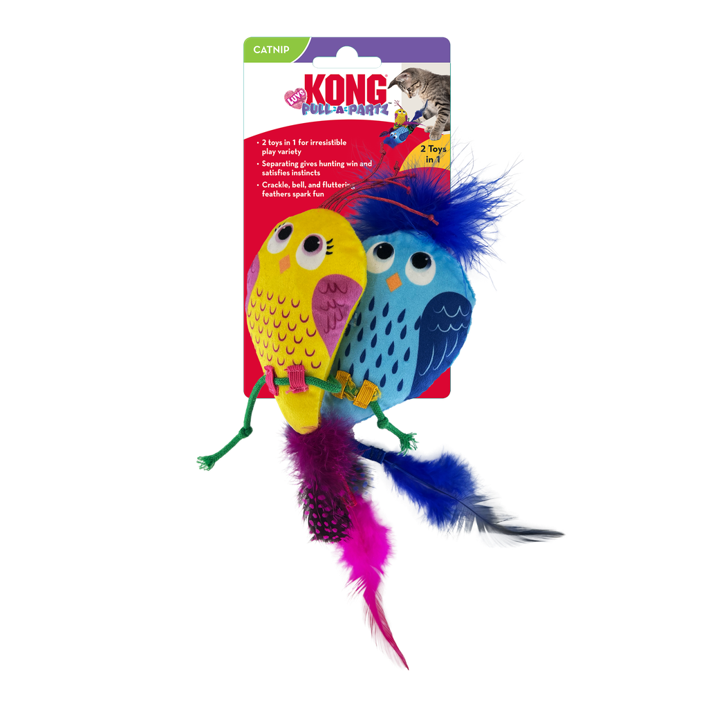 KONG GATO JUGUETE PULL A PARTZ LUVZ - PAJAROS X2