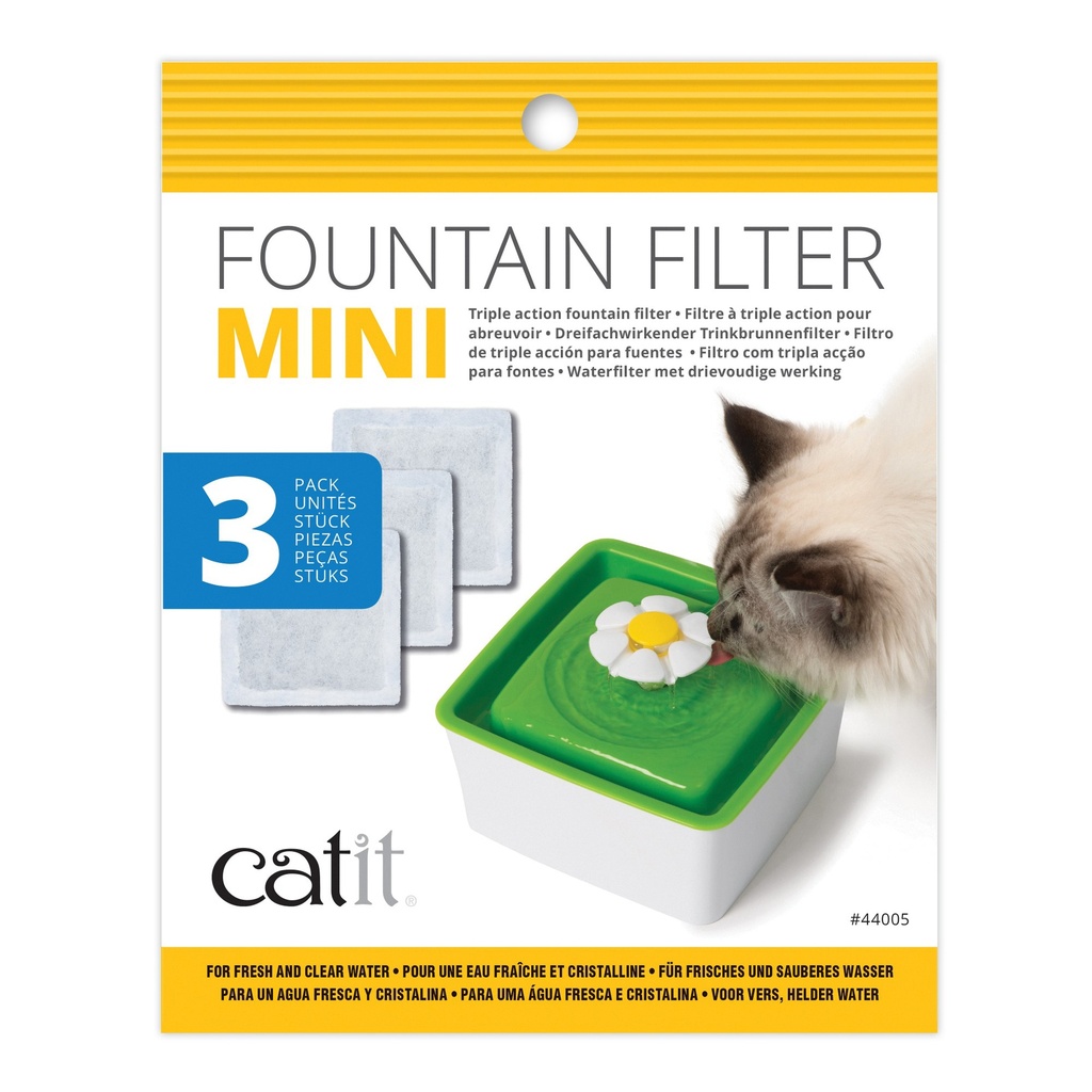 CATIT REPUESTO FILTRO PARA FUENTE DE AGUA MINI FLORES 1.5L - 3 UNDS