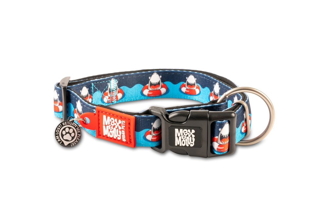 MAX & MOLLY ORIGINAL FRENZY THE SHARK COLLAR PERRO X-SMALL