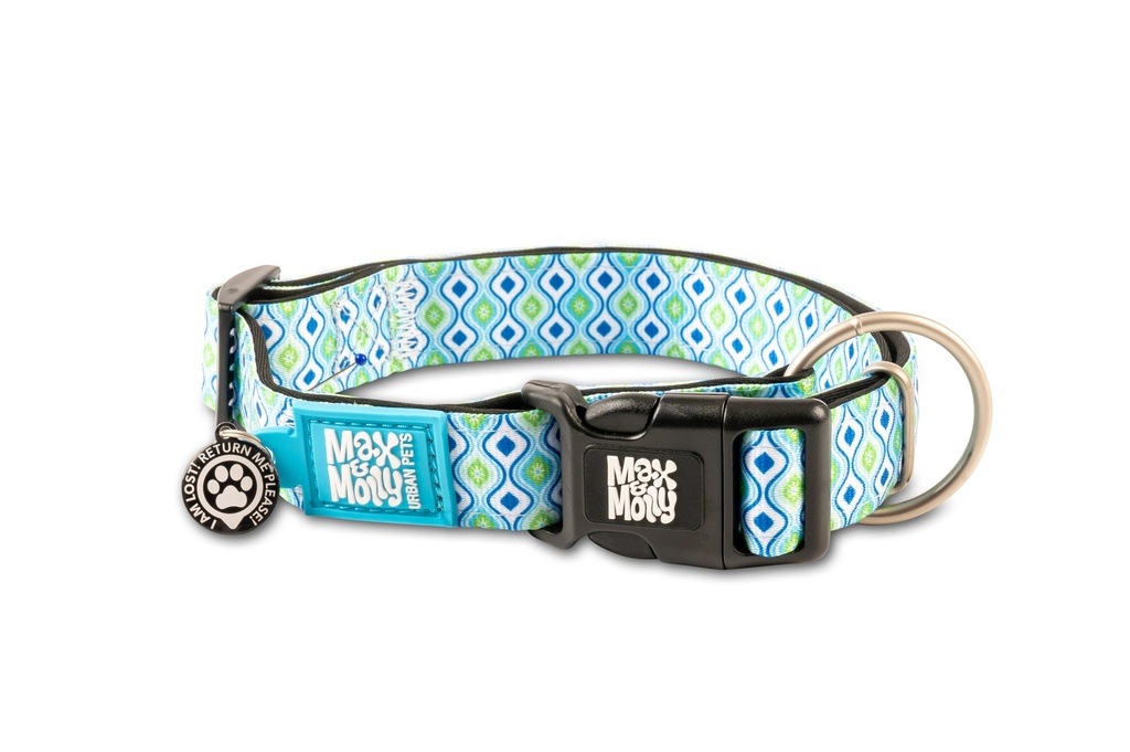 MAX & MOLLY ORIGINAL RETRO BLUE COLLAR PERRO X-SMALL