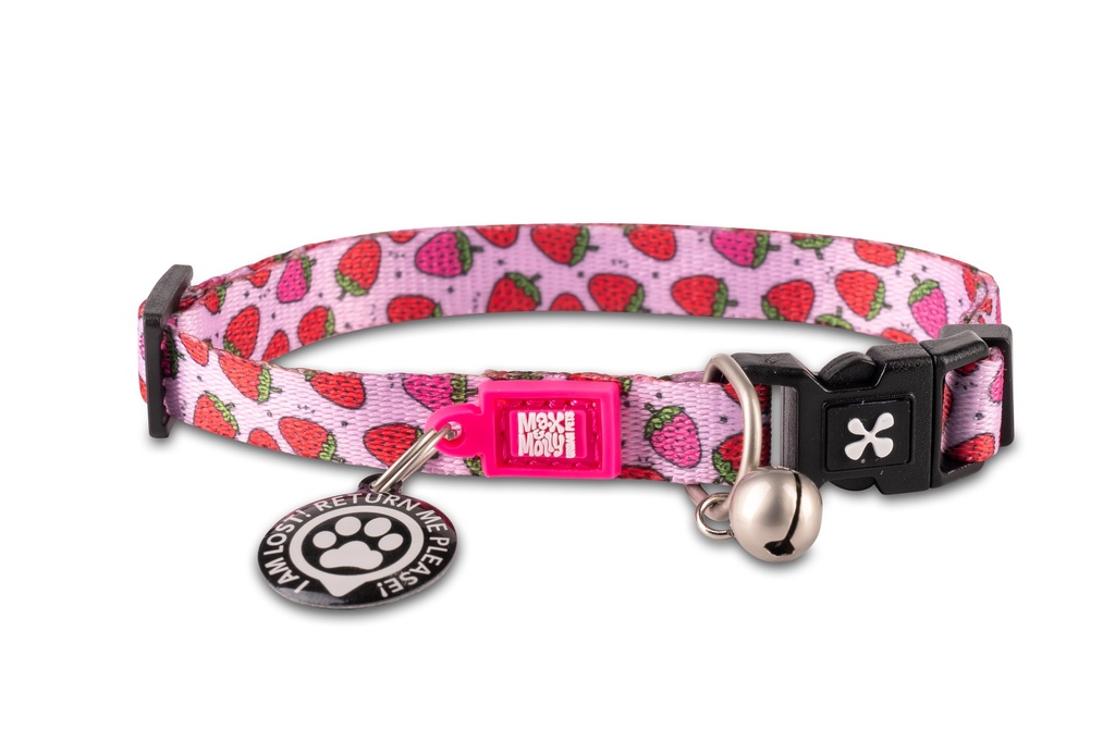 MAX & MOLLY ORIGINAL STRAWBERRY DREAM COLLAR GATO