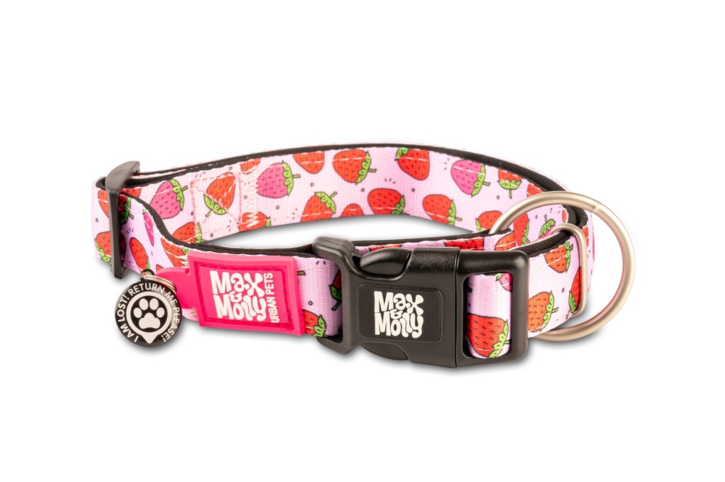 MAX & MOLLY ORIGINAL STRAWBERRY DREAM COLLAR PERRO X-SMALL