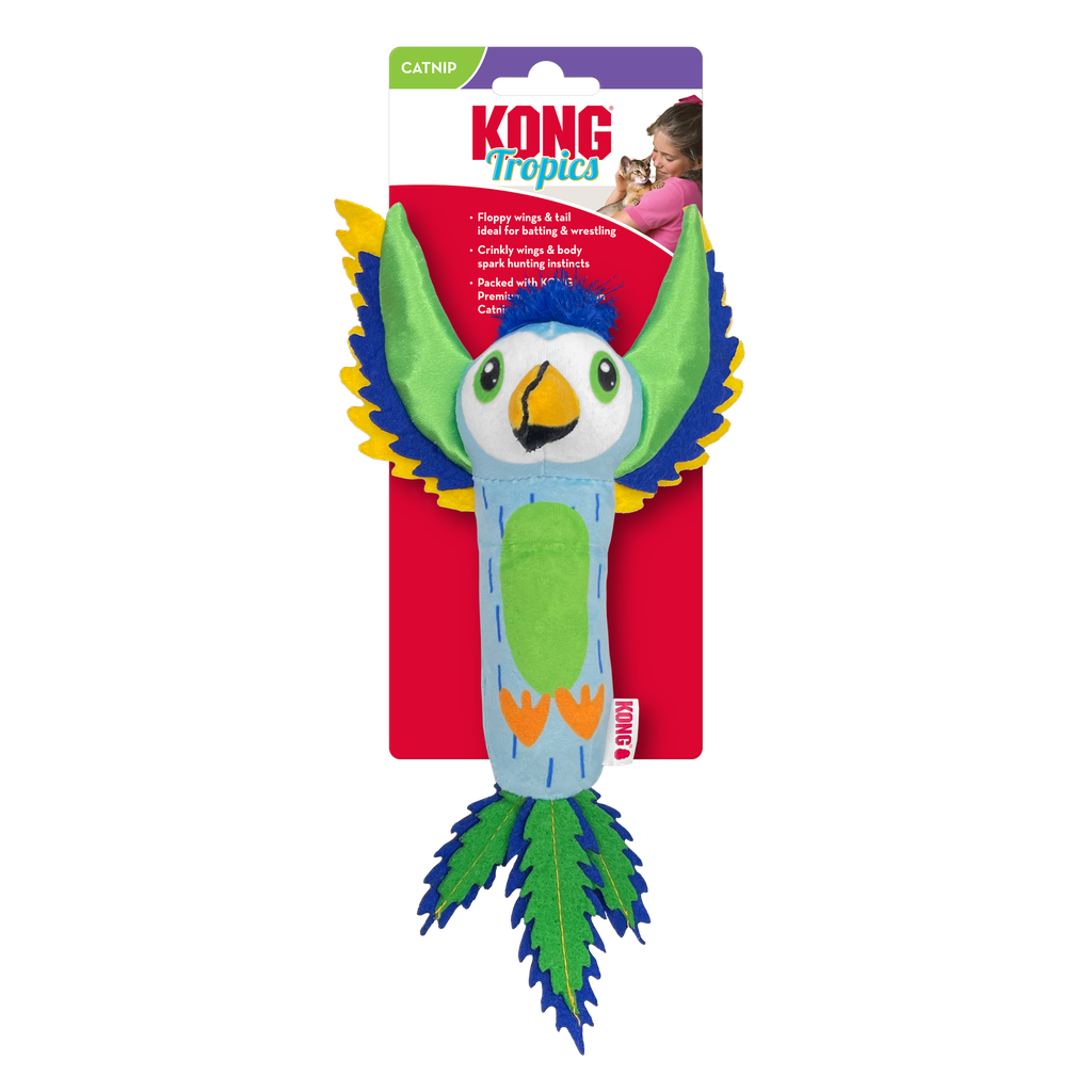 KONG GATO PELUCHE TROPICS PAJARO