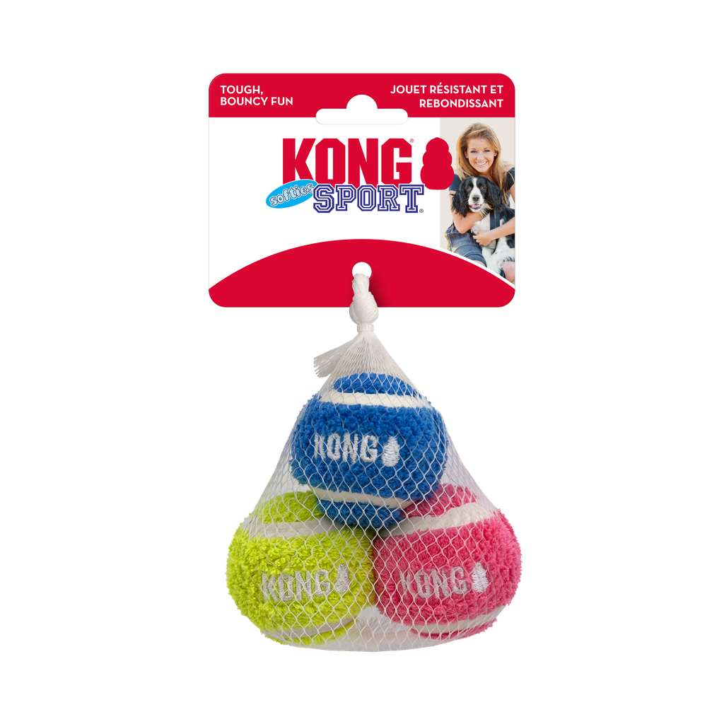 KONG PERRO SOFTIES SPORTS BALLS PELOTA SMALL X3