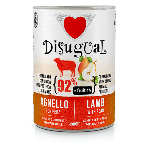 DISUGUAL DOG FRUIT - CORDERO Y PERA LATA POR 400 GR