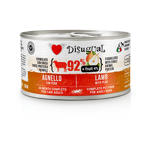 DISUGUAL DOG FRUIT - CORDERO Y PERA LATA POR 150 GR