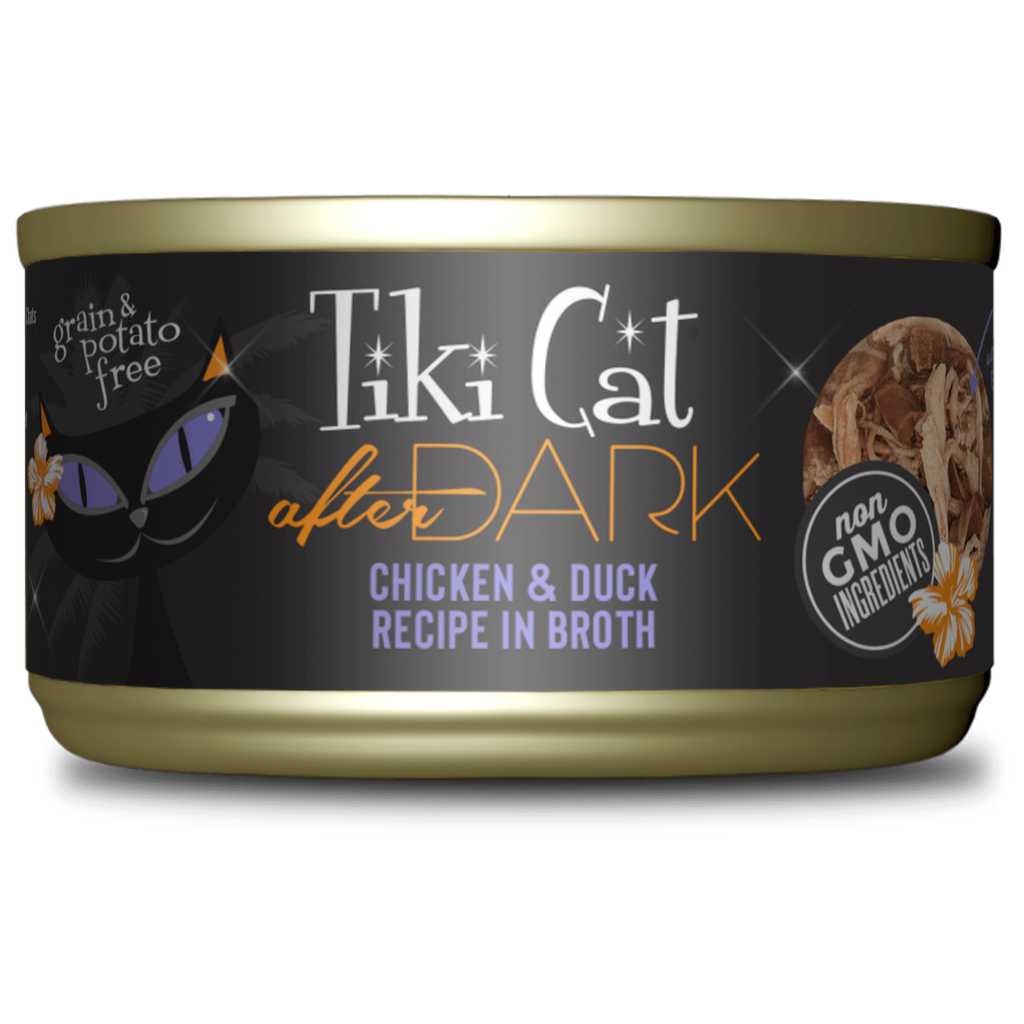 TIKI CAT AFTER DARK - POLLO Y PATO EN CALDO - 80 GR - LATA