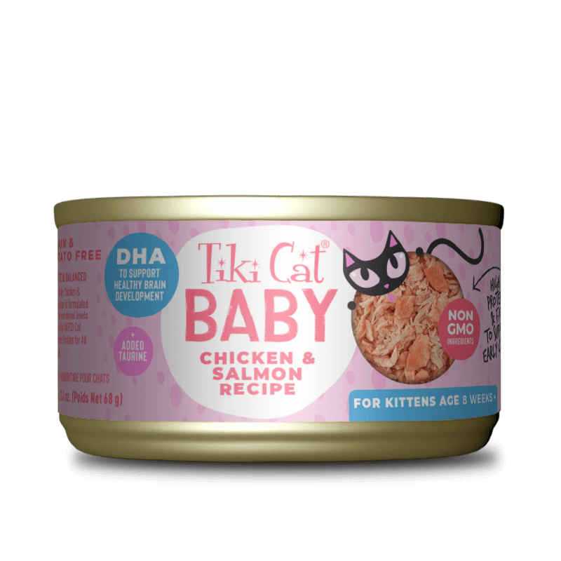 TIKI CAT BABY - POLLO Y SALMON - 68 GR - LATA