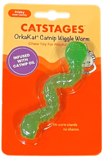 CATSTAGES GATO FRISKY ORKAKAT CATNIP WIGGLE WORM