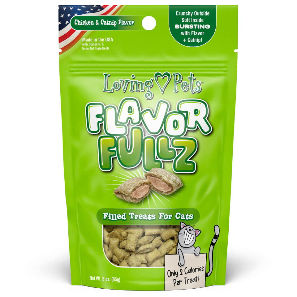 FLAVORFULLZ CAT SNACK - POLLO Y CATNIP 3 OZ