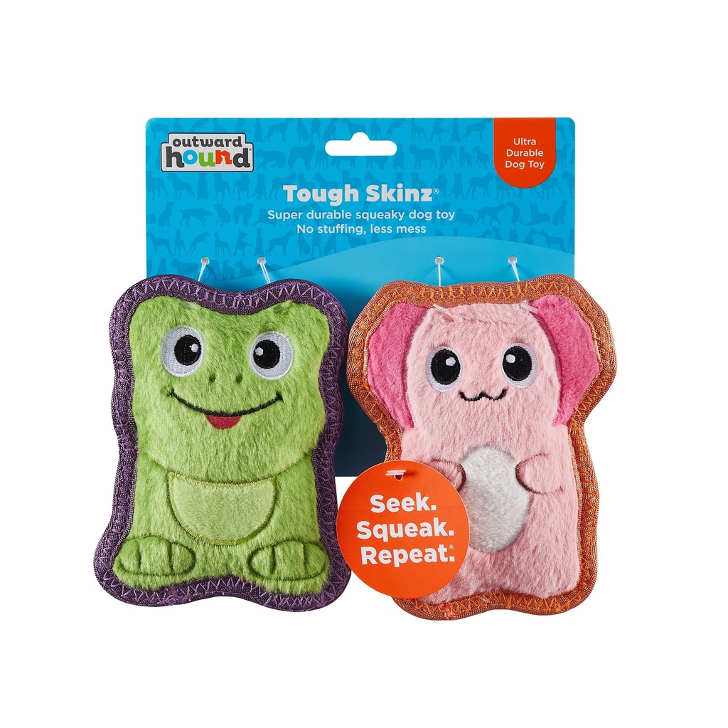 OUTWARD HOUND PELUCHE TS SAPO-AJOLOTE 2 PIEZAS SM