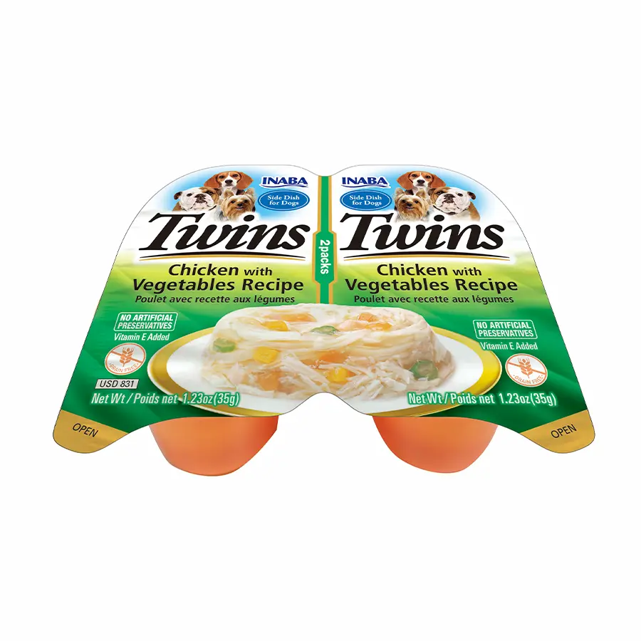 INABA DOG - TWINS CHICKEN WITH VEGETABLES RECIPE 70 gr
