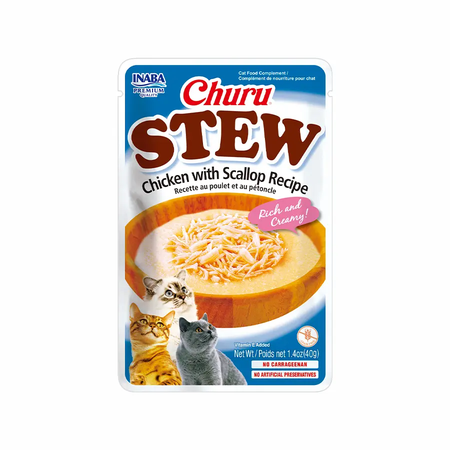 INABA CAT - STEW CHICKEN WITH SCALLOP RECIPE 40 gr 