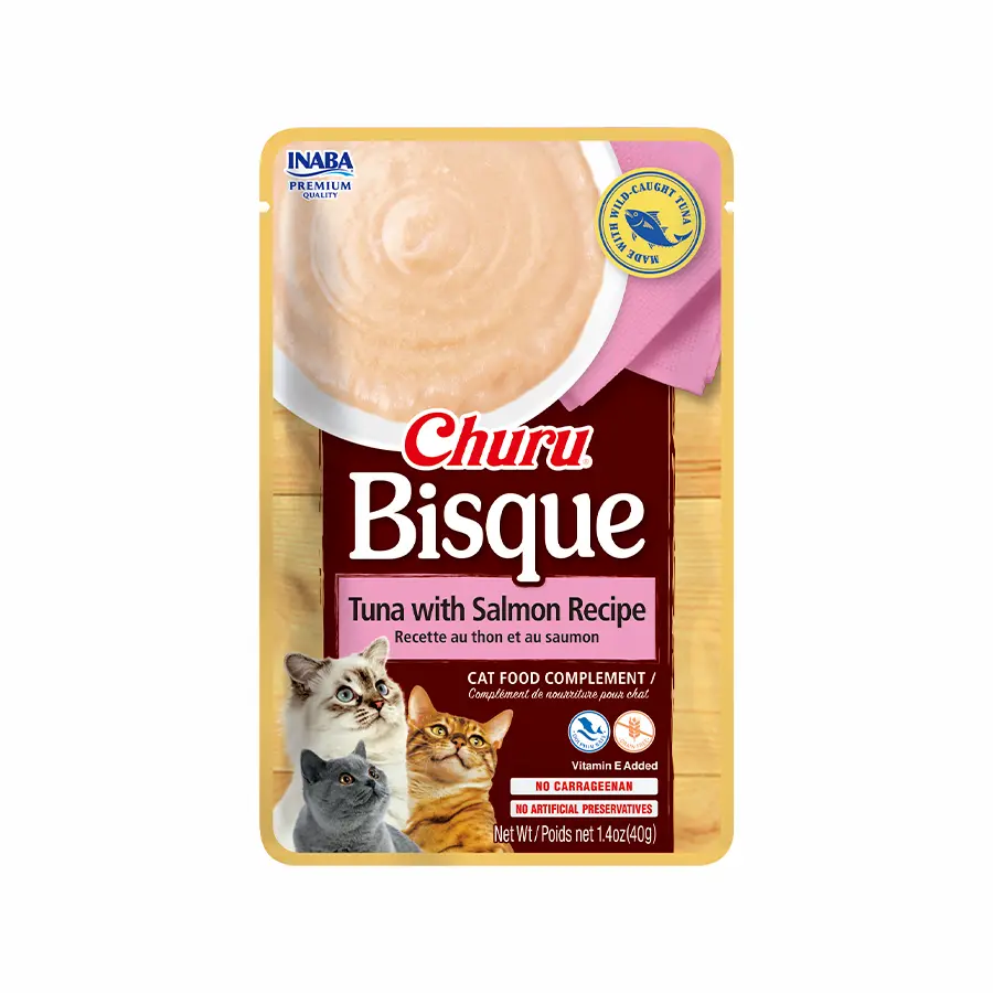 INABA CAT - BISQUE TUNA WITH SALMON RECIPE 40 gr