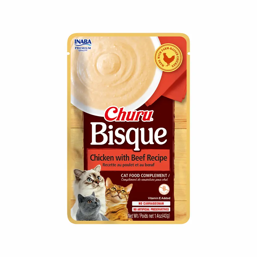 INABA CAT - BISQUE CHICKEN WITH BEEF RECIPE 40 gr