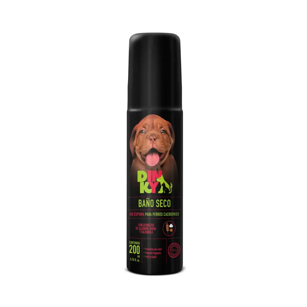 DINKY BAÑO SECO ESPUMA PERRO CACHORRO X 200ML 