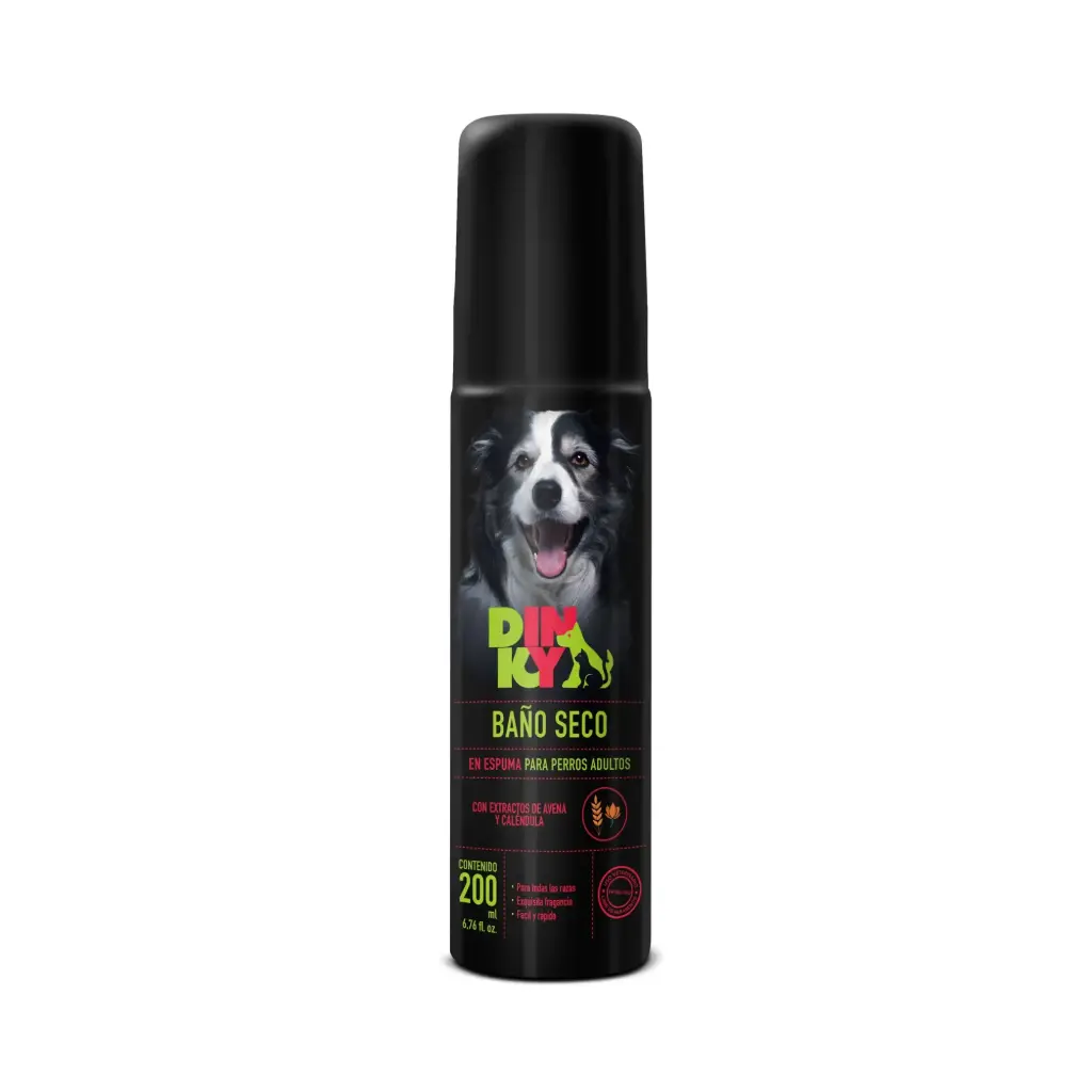 DINKY BAÑO SECO ESPUMA PERRO ADULTO X 200ML 