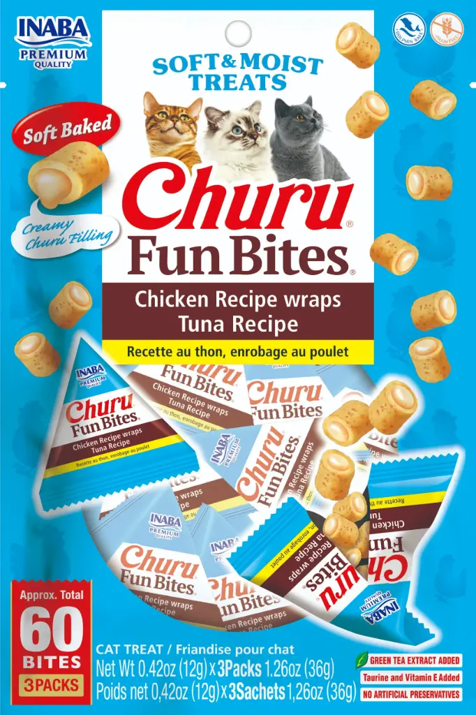 INABA CAT CHURU FUN BITES - POLLO Y ATUN