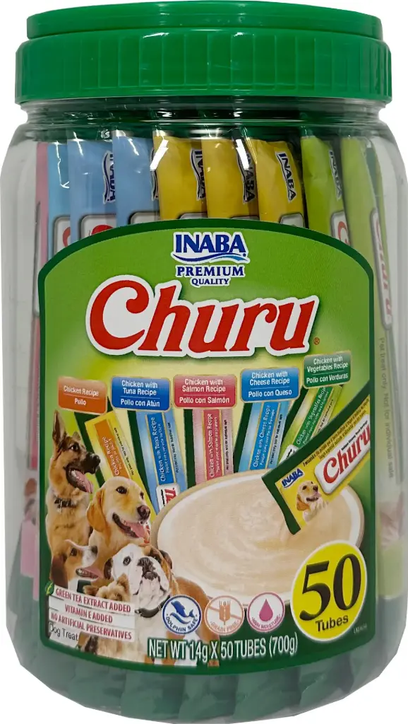 INABA DOG SNACK CHURU 50 PIEZAS -  VARIEDAD POLLO