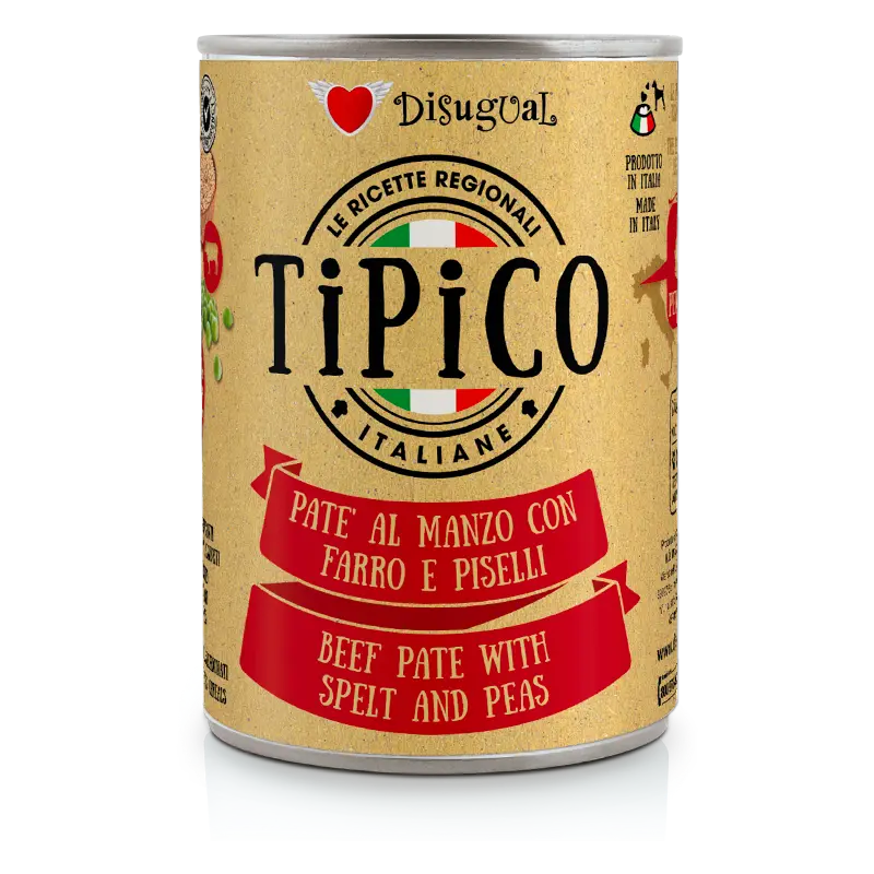 DISUGUAL DOG TIPICO - ZONA PIEMONTE CARNE LATA 400 GR 