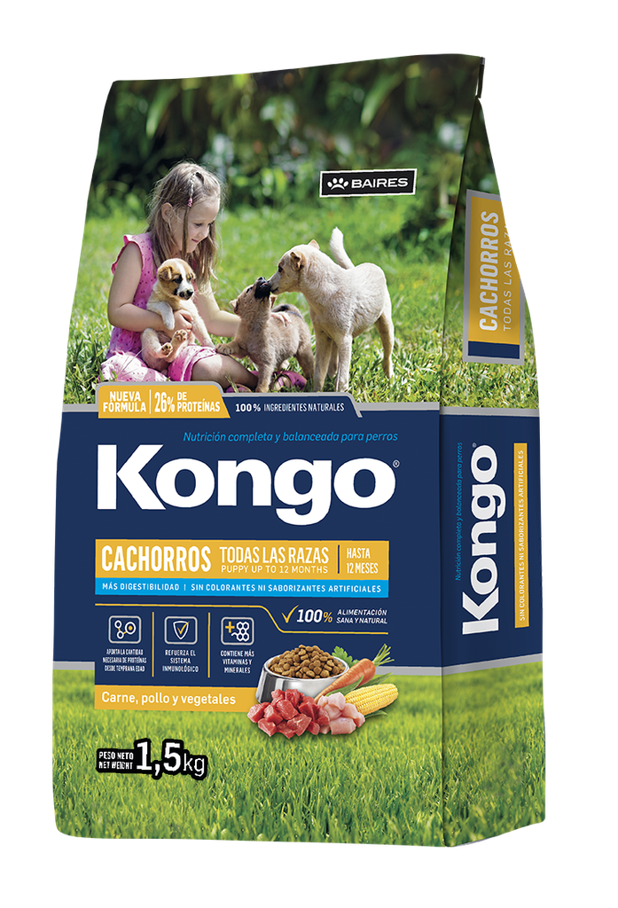 PROMO CORTA FECHA MAR-14-27 KONGO CACHORROS BOLSA 1.5 Kg 
