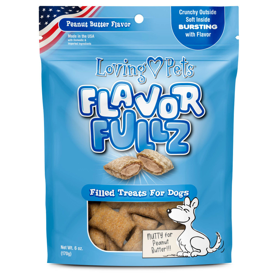 PROMO CORTA FECHA ENE-27-27 FLAVORFULLZ DOG SNACK - MANTEQUILLA MANI 6OZ 