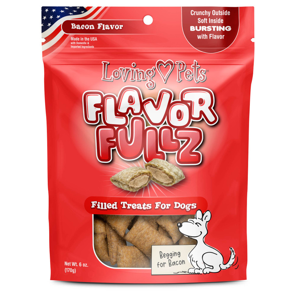 PROMO CORTA FECHA FEB-21-27 FLAVORFULLZ DOG SNACK - TOCINO 6 OZ 