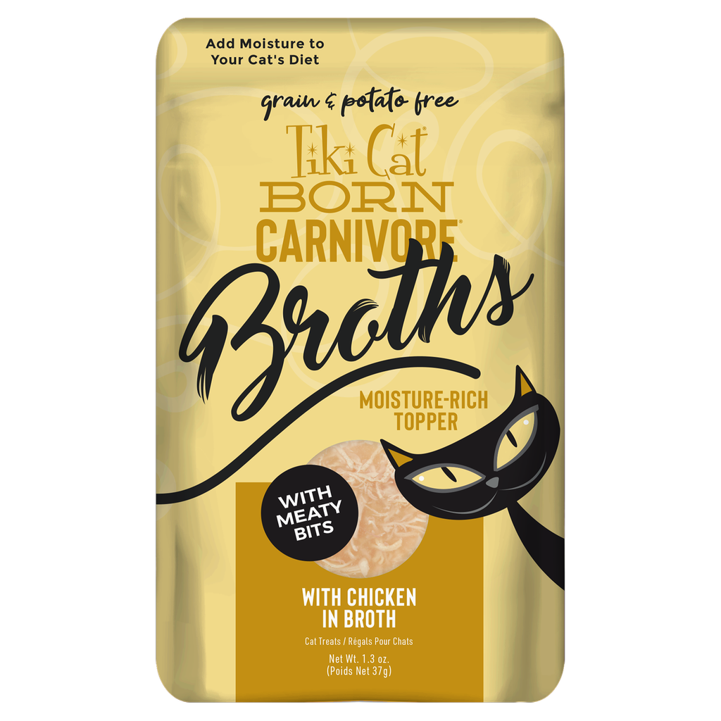 PROMO CORTA FECHA FEB-17-27 TIKI CAT BROTH - POLLO EN CALDO - 37 GR  POUCH