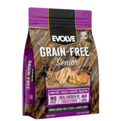 EVOLVE DOG GRAIN FREE SENIOR CHICKEN - POLLO 4 LB - 1.81 KG