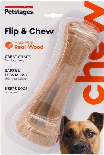 PETSTAGES PERRO DOOGWOOD MADERA FLIP AND CHEW