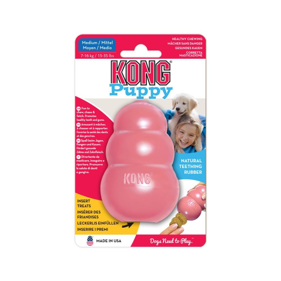 KONG PERRO CAUCHO PUPPY PORTAPASABOCAS MEDIUM