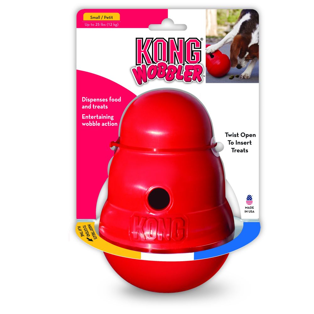 KONG PERRO CAUCHO WOBBLER SMALL-MEDIUM