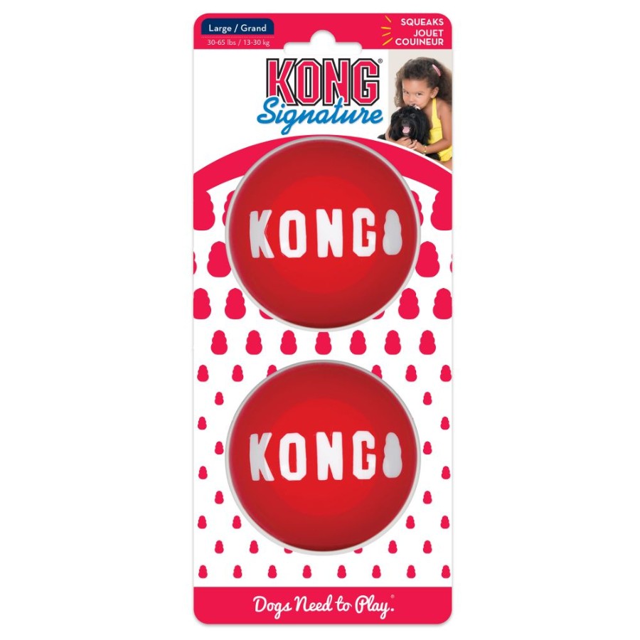 KONG PERRO PELOTAS SIGNATURE MEDIUM X 2